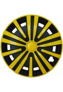 Poklice kompatibilní na auto Fiat 16" SPINEL Žlto-černé 4ks