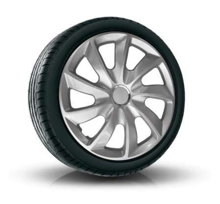 Poklice kompatibilní na auto Seat 15" STIG Sivé lakované 4ks