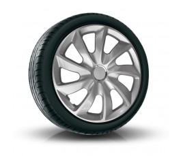 Poklice kompatibilní na auto Fiat 16" STIG Sivé lakované 4ks