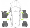 Koberce gumové se zvýšeným okrajem Lexus ES VII Hybrid 2018-