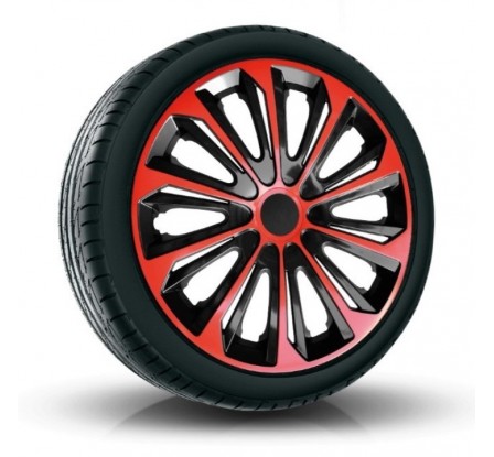Poklice kompatibilní na auto Renault 16" STRONG Červeno - černé 4ks