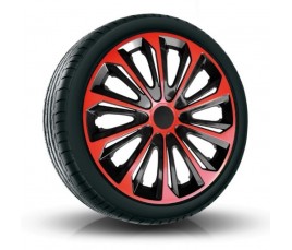 Poklice kompatibilní na auto Volkswagen 16" STRONG Červeno - černé 4ks