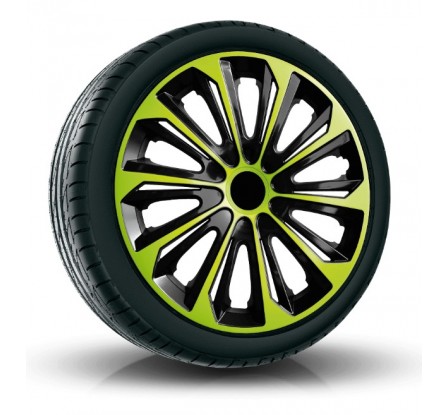 Poklice kompatibilní na auto Mitsubishi 15" STRONG Zelené 4ks