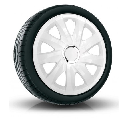Poklice kompatibilní na auto Peugeot 16" DRIFT Biele 4ks