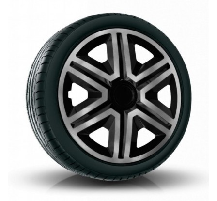 Poklice kompatibilní na auto Volkswagen 16" Action Grafitovo - Černé 4ks