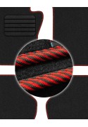 Koberce textilní AUDI Q2  2016 -  červené prešívanie