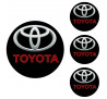 Logo na stredy kolies - živicové 4ks - TOYOTA Černé 55mm