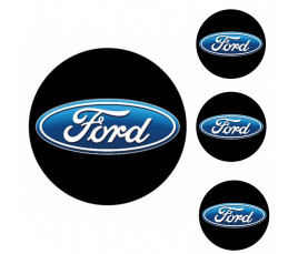 Logo na stredy kolies - živicové 4ks - FORD 50mm