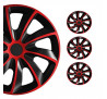 Poklice na auto 14" QUAD Bicolor červené