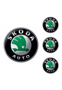 Logo na stredy kolies - živicové 4ks - Škoda staré logo