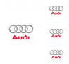 Logo na stredy kolies - živicové 4ks - AUDI Biele 55mm