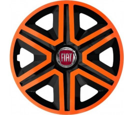 Poklice kompatibilní na auto Fiat 14" Action - duocolor orange