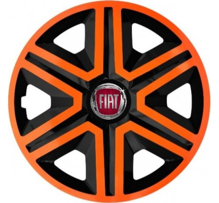 Poklice kompatibilní na auto Fiat 14" Action - duocolor orange