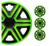 Poklice kompatibilní na auto Škoda 14" Action - zelené