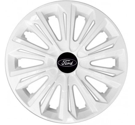 Poklice na auto FORD 15" STRONG biele