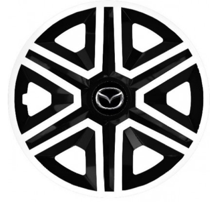 Poklice na auto Mazda 14" Action bielo - černé