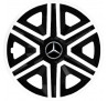 Poklice na auto Mercedes 14" Action bielo - černé