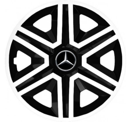 Poklice na auto Mercedes 14" Action bielo - černé