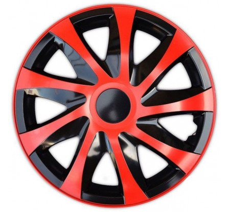Poklice na auto Škoda 15" DRACO duocolor červené