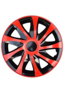Poklice na auto Škoda 15" DRACO duocolor červené