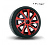 Poklice na auto Škoda 15" DRACO duocolor červené