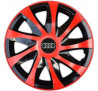 Poklice kompatibilní na auto Audi 15" DRACO duocolor červené