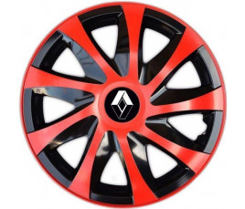 Poklice na auto Renault 15" DRACO duocolor červené