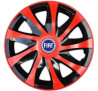 Poklice na auto Fiat 14" DRACO duocolor červené