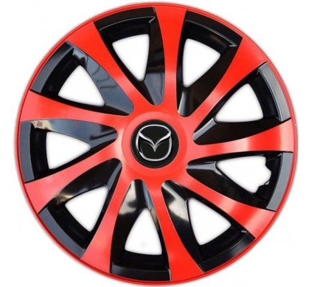 Poklice na auto Mazda 14" DRACO duocolor červené
