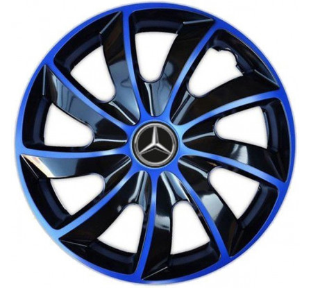 Poklice na auto Mercedes 15" QUAD modré