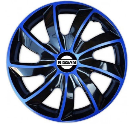 Poklice na auto Nissan 15" QUAD modré