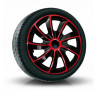 Poklice na auto 15" QUAD Červeno-černé