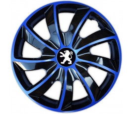 Poklice na auto Peugeot 17" QUAD modré