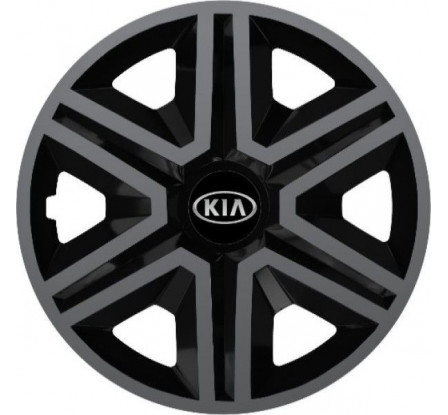 Poklice na auto Kia 15" Action grafitovo - černé