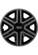 Poklice na auto Kia 15" Action grafitovo - černé