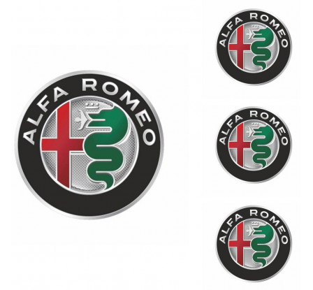 Logo na stredy kolies - živicové 4ks - ALFA ROMEO 55mm