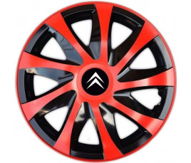 Poklice kompatibilní na auto Citroen 16" DRACO duocolor červené
