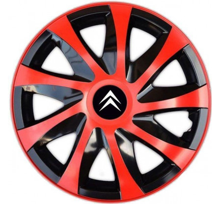 Poklice kompatibilní na auto Citroen 16" DRACO duocolor červené