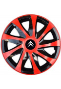 Poklice kompatibilní na auto Citroen 16" DRACO duocolor červené