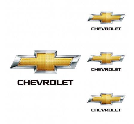 Logo na stredy kolies - živicové 4ks - CHEVROLET 55mm