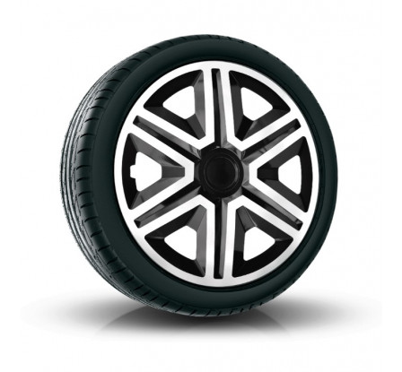 Poklice na auto 15" Action bielo - černé
