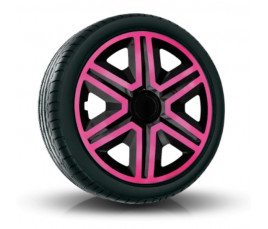 Poklice na auto 14" Action - Duocolor ružovo - černé