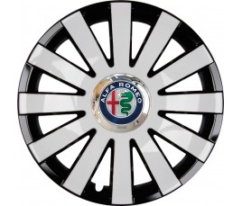 Poklice kompatibilné na auto Alfa Romeo 13" ONYX bielo-černé